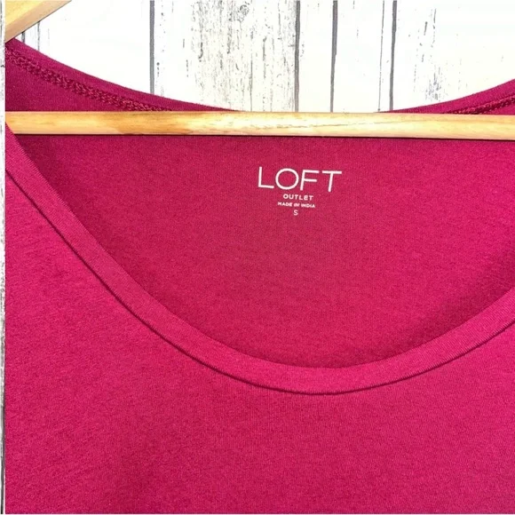 Loft Reddish Pink Long Sleeve Blouse - Picture 4 of 4